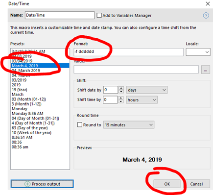 phraseexpress temporary variable add