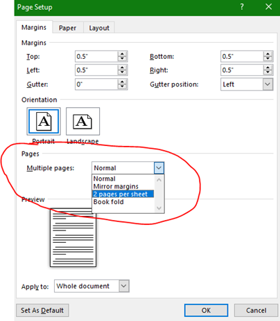 ms word for mac 2011 fit document to one page