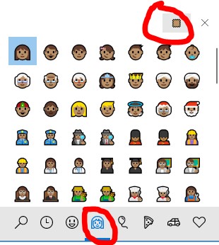 Emoji skin tone modifier screen