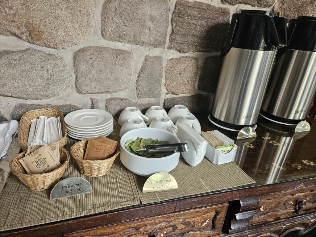 Tea supplies at a hotel